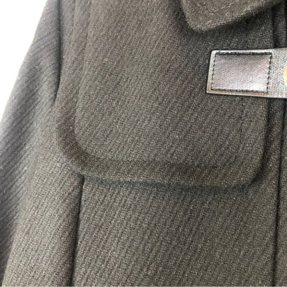 New RALPH Lauren black wool blend pea coat jacket size 8 - Picture 6 of 16